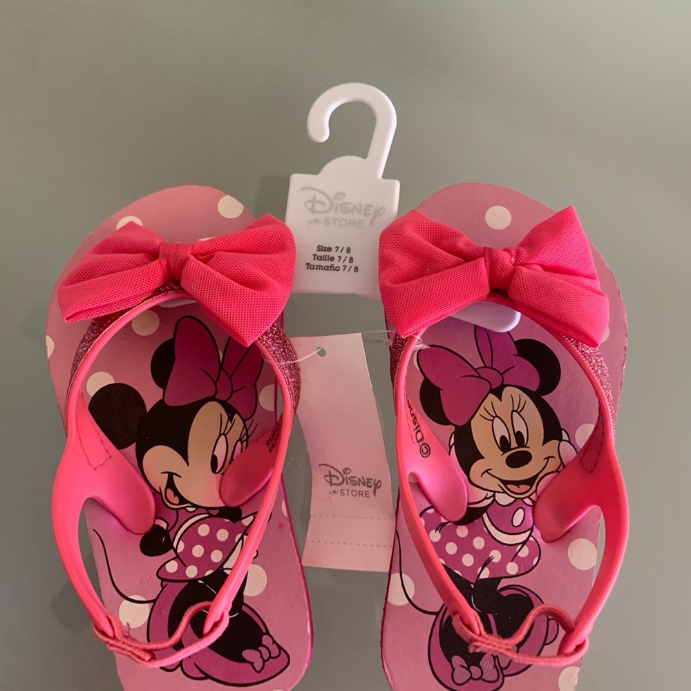 mini mouse kids girls disney shoes glitter sandals - Picture 2 of 9